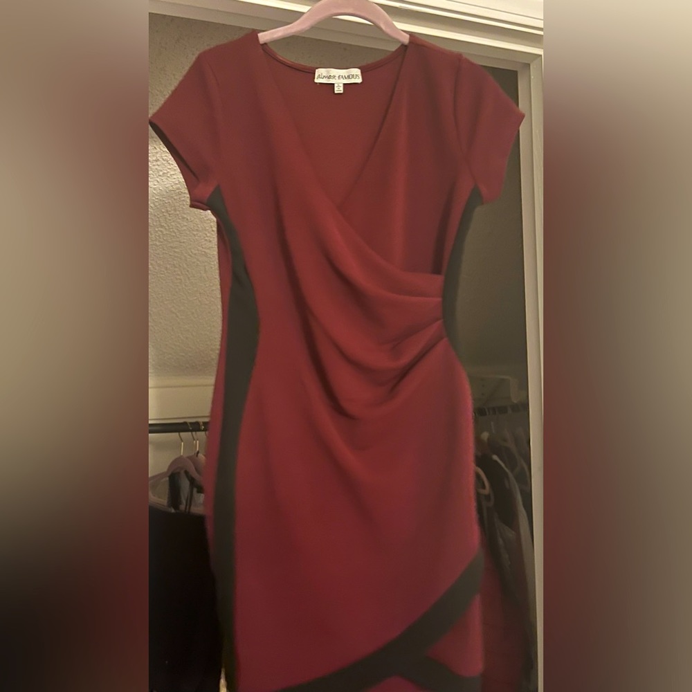 Burgundy dress